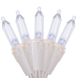 MULTI-SPARKING Christmas Lights (33 Feet, 100 Count) - White Wire Cool White Christmas Tree Lights, Mini LED Holiday String Light Set for Trees, Indoor and Outdoor Decorations