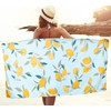 LIVILAN Blue Lemon Beach Towels, 30 x 60 Oversized Absorbent