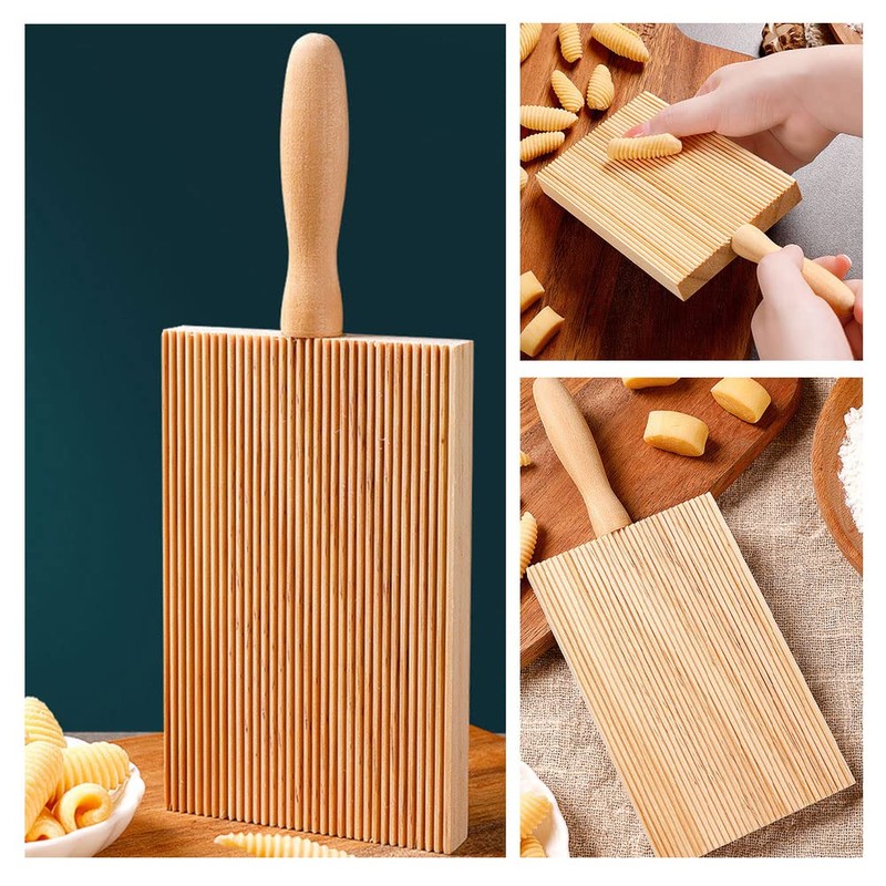 Pasta Maker Gnocchi Board Wooden Butter Paddles for Kneading Dough