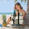 Bluboon Mesh Beach Tote Bag with Cooler Compartment Insulated Detachable