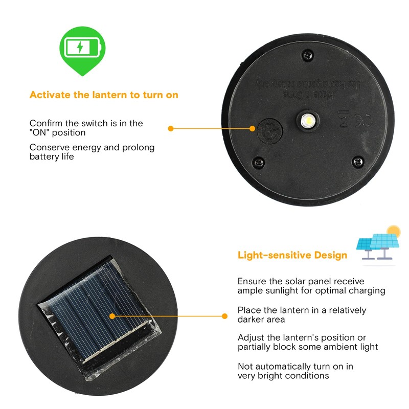 MAGGIFT 2 Pack Hanging Solar Lanterns Outdoor - Vintage Solar
