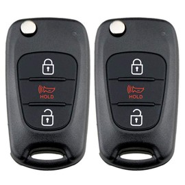 3 Buttons Replacement Keyless Entry Remote Control Key Fob Case Shell Fit for 2011 2012 2013 Kia Soul Sportage Key Fob Shell Replacement Key Cover (2)