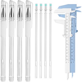 Kit De Mapeo De Cejas, 4 Rotuladores De Microblading Con 4 Recambios Y 2 Reglas, Herramientas Para Mapear La Posición Del Maquillaje De Cejas Y Labios.