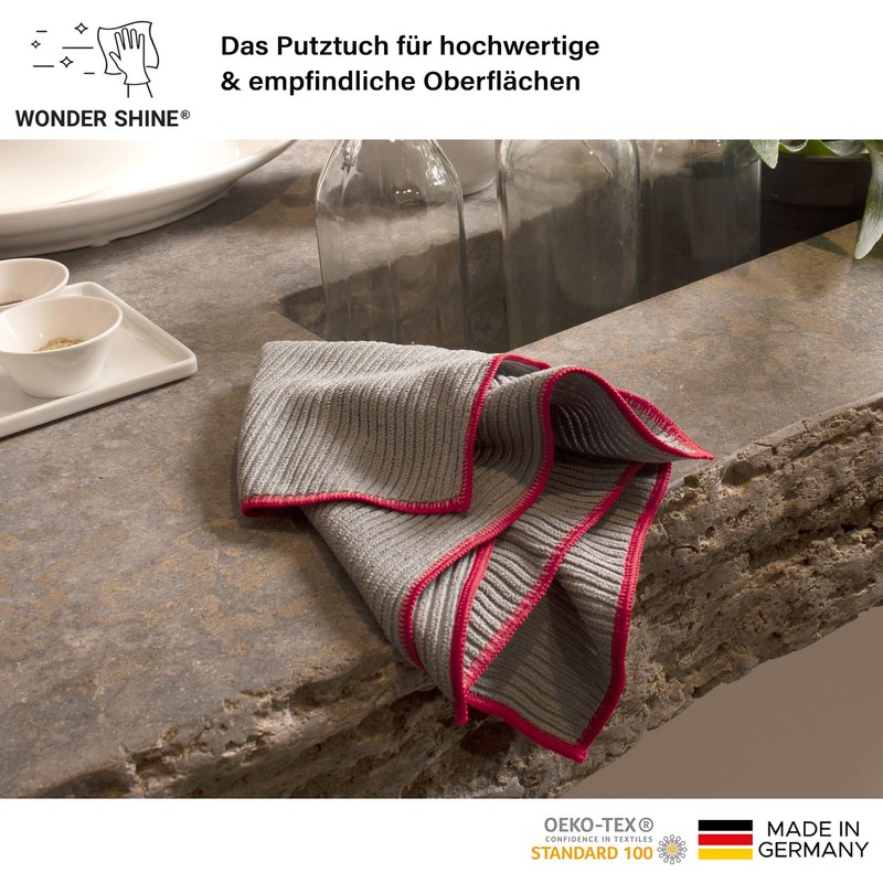 Wonder Shine Hochglanz-Tuch Made in Germany Microfibre Cloths 40 x