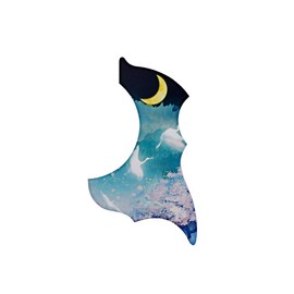 Alnicov 1PC Folk Acoustic Guitar Pickguard Self-Adhesive Pick Guard Sticker For Acoustic Guitar Parts