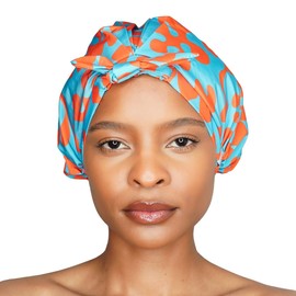 GRACE & COMPANY Luxury Shower Cap For Women - 100% Waterproof, Reusable, Washable & Breathable Shower Caps -Cora
