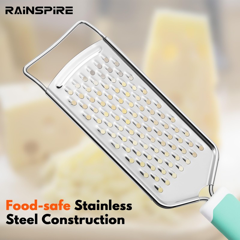 Rainspire Professional Cheese Graters for Kitchen Stainless Steel Handheld, Metal