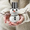 NIYANGLE Christmas Snowman Kit, Mini Black Hats Nose & Buttons