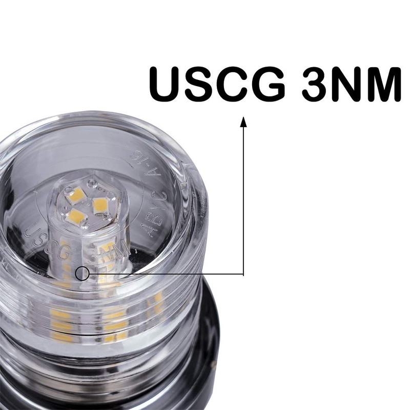 Young Marine Boat Anchor Light 3-Nautical Mile White LED Fold