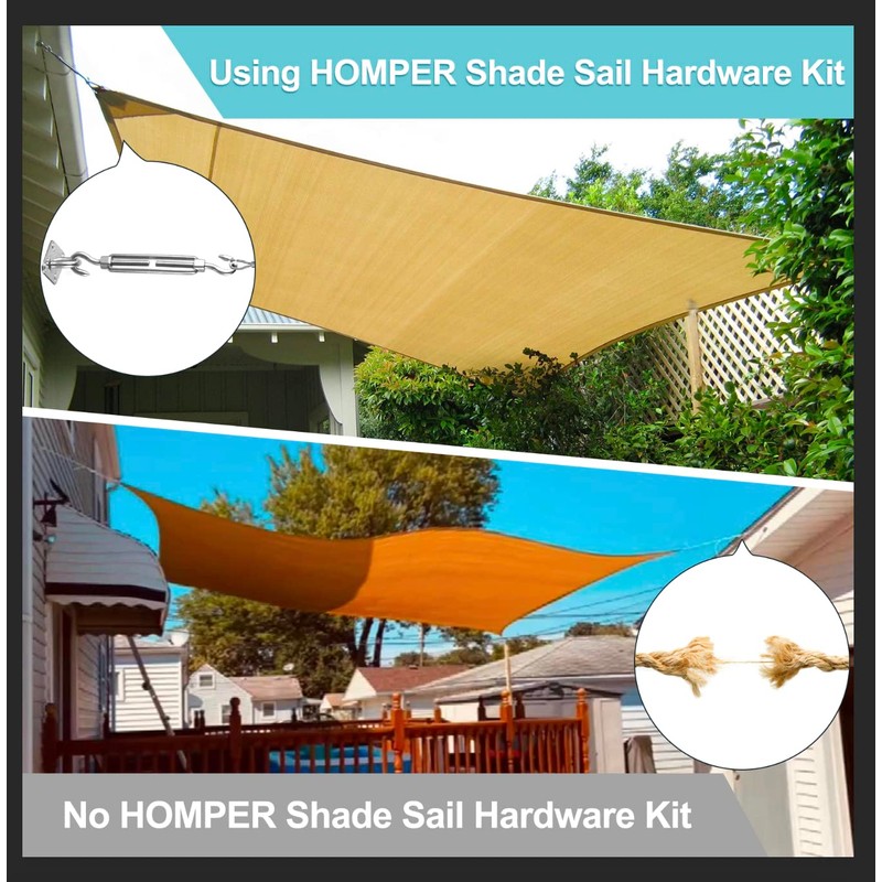 HOMPER Awning Mounting Kit, Awning Accessories Mounting for Square Triangular