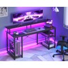 ODK 55 Inches Gaming Desk with LED Lights, Computer Desk