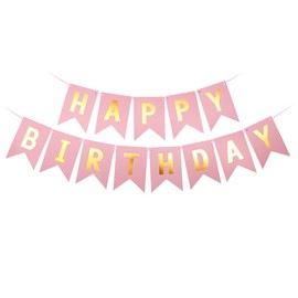 Happy Birthday Garland, Rose Gold Happy Birthday Banner, Garland Birthday, Happy Birthday Decoration, for Adults and Children Birthday Party Decoration