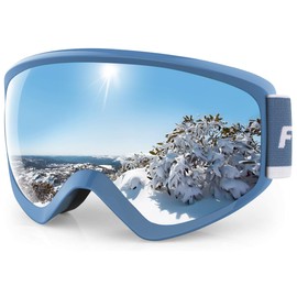 Findway Kids Ski Goggles,Skiing Goggles for Snowboard Jet Snow-for Boys Girls Childrens Junior Childs Teen-Age 3 4 5 6 7 8 9 10 11 12 13 14 15 16 Years-OTG Over Glasses Anti Fog,100% UV Protection