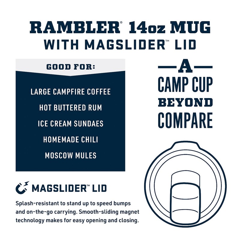 YETI Rambler 14 oz Stackable Mug, Vacuum Insulated, Stainless Steel