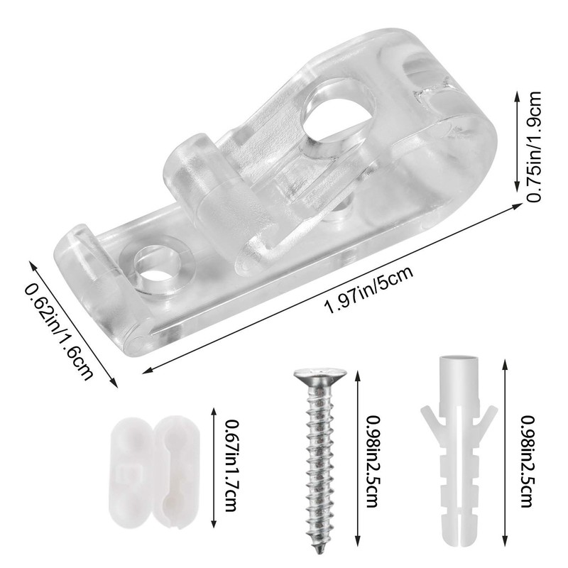 Rybtd 6 PCS Child Safety Clear Roman Blind P Clip