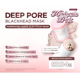 SKIN1004 Máscara de Barra de Arcilla Rápida Poremizing 27g, 0.95oz, Tratamiento Facial Coreano para Minimización de Poros, Máscara de Arcilla Rosa con