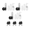PATIKIL 5/8 Inch Black Cabinet Locks with Black Keys, 3