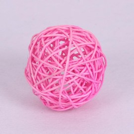 15Pcs Pink Rattan Decorative Balls for Diy Craft - Versatile Hanging Orbs for Home Kindergarten Hotel and (5Cm)