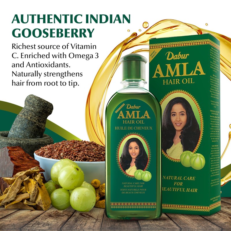 Dabur Amla Hair Oil - Nourishing Indian Oil for Men