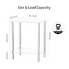 Bkemiy Clear Acrylic Side Table, 2-Tier End Table for Living