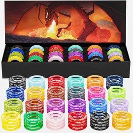NPHKI DND Figures Condition Rings - 96 Status Rings for D&D & Pathfinder - 24 State Effects, Tabletop Accessories for Miniatures, Role Playing Games and DND 5e