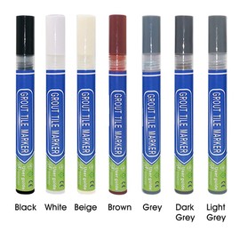 Tile Grout Pen - Quick Drying Restoration Pen - Repair Pen for Bathroom, Kitchen, Porch, Patio, Dark Grey