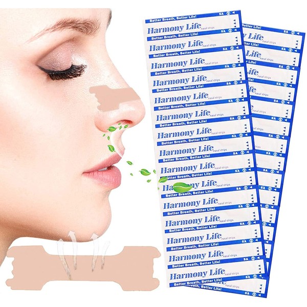 Nose Strips Pack of 30 Nose Plasters for Better Breathing When Sleeping, Snoring Plasters for Improved Sleep Quality