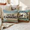 ULOVE LOVE YOURSELF Camping Throw Pillow Covers 4Pack Adventure Awaits