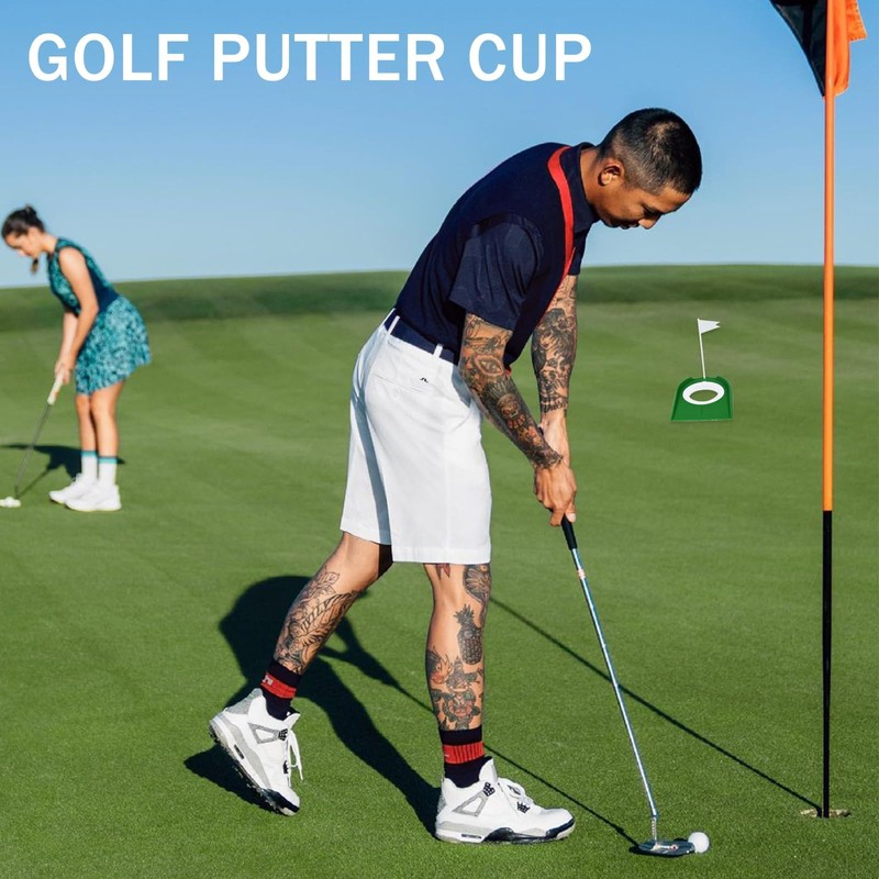 Plastic Golf Putting Cup, Golf Practice Putter Pad for Indoor