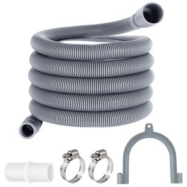 Drain Hose for Washing Machines, Waste Water Hose Extension, 3 m x 20 mm, Washing Machine Hose, Universal Waste Water Hose Extension Set for Washing Machines, Dishwashers, Dryers