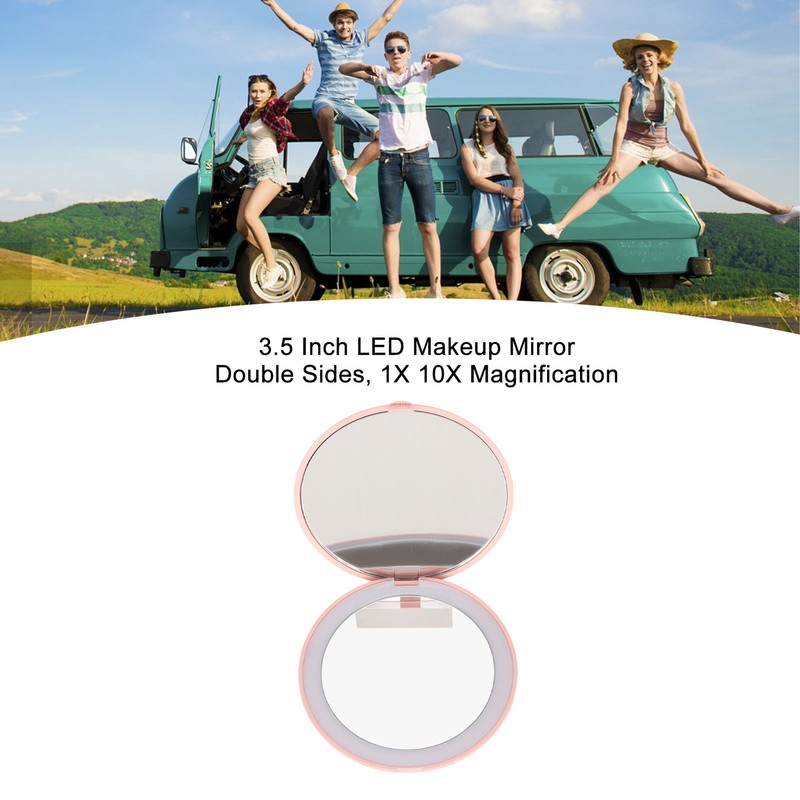 3.5 Inch LED Mirror 1X 10X Magnification Double Sided Makeup