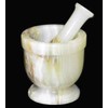 Traditional White Onyx Stone Mortar and Pestle Set - 4