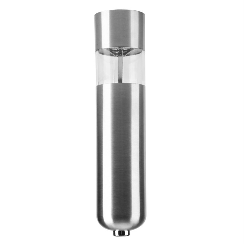 Stainless Steel Electric Kitchen Pepper Grinder Cordless Battery Powered Adjustable