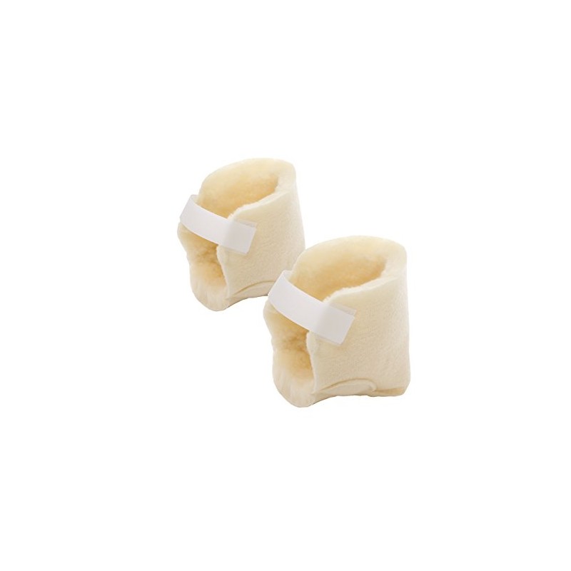 Essential Medical Supply Sheepette Heel Protectors with Hook and Loop