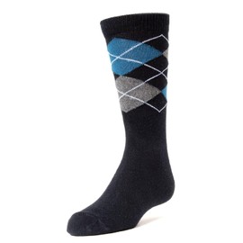 MeMoi Argyle - Calcetines de vestir para niño, Navy Mk 132, 8-9.