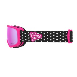 Giro Ringo Jr. Youth Snow Goggle - Micro Hearts Strap with Vivid Pink Lens