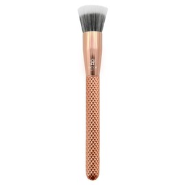 MODA Metallics Stippler Makeup Brush – Duo-Fiber Face Brush for Airbrushed Foundation, Blush & Highlighter