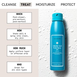 Naturium Salicylic Acid Body Spray 2%, Blemish-Fighting & Pore Treatment, with Niacinamide Plus Encapsulated Salicylic Acid, 4 oz