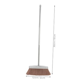 NOLITOY Stainless Steel Broom for Home Cleaning Long Handle Sweeping Broom Color for Pet Hair Removal Indoor and Outdoor Floors