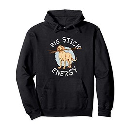 Big Stick Energy Funny Yellow Labrador Retriever Owner Gift Pullover Hoodie