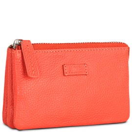 JASLEN - Women's Leather Purse - Durable Wallet Women's Leather - Purse Women's Leather Purse with Multiple Compartments, Red, Red (204659), Casual