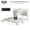 YITAHOME King Bed Frame with USB-C/A, Soft Upholstered Platform Bed
