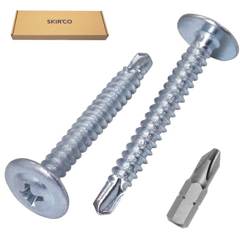 SKIR'CO (Pack of 250) Zinc Plated Self Drilling Screws 4.2