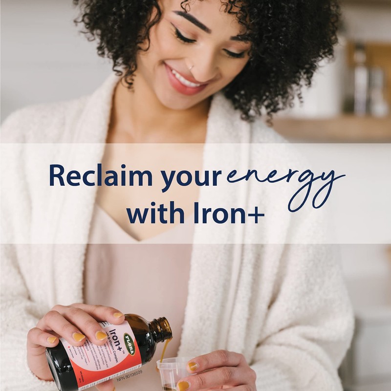 Flora Iron+ Liquid Iron Supplement, Vegan, Non-constipating, 240 mL