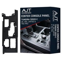 AJT DESIGN Center Console Panel Compatible with Toyota Tundra 2022+ | Full Replacement Panel for Tundra | Matte Black & Exposed Socket Screws | Impact Resistant ABS Plastic | Made in USA | Black