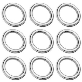 My-Bead Pack of 10 Binding Rings Closed Diameter 5 mm 925 Sterling Silver Jewellery Rings Soldered Craft DIY
