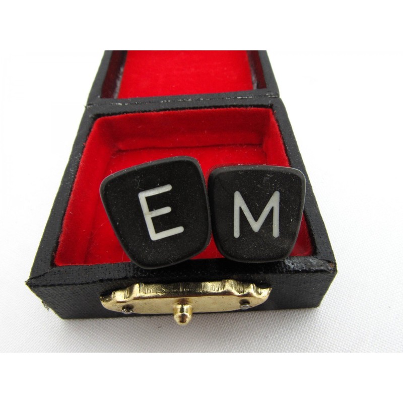 Miniblings Letters Cuff Links Cufflinks Typewriter Keys E and M