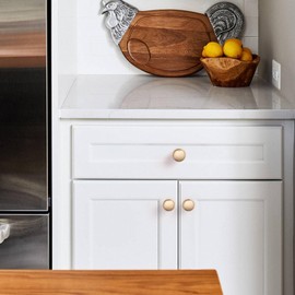 Goo-Ki Champagne Bronze Drawer Knobs Cabinet Knob Zinc Alloy Kitchen Hardware - 6 Pack Modern Champagne Gold Single Hole Bar Pull Handles for Cupboard Wardrobe