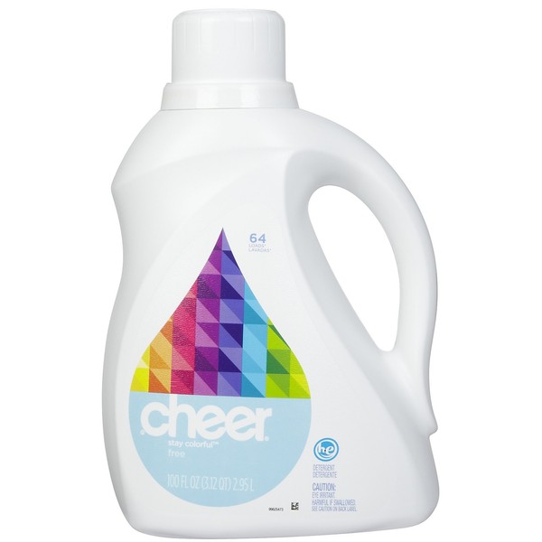 Cheer HE Liquid Detergent - 100 oz - Free & Gentle (1)