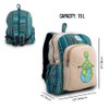 Meditating Alien Hemp Backpack Bag - Eco Friendly Hippie Yak